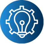 Icono de idea referente a soluciones digitales