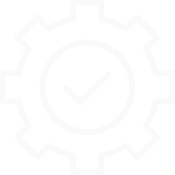 Imagen de un engranaje con una check